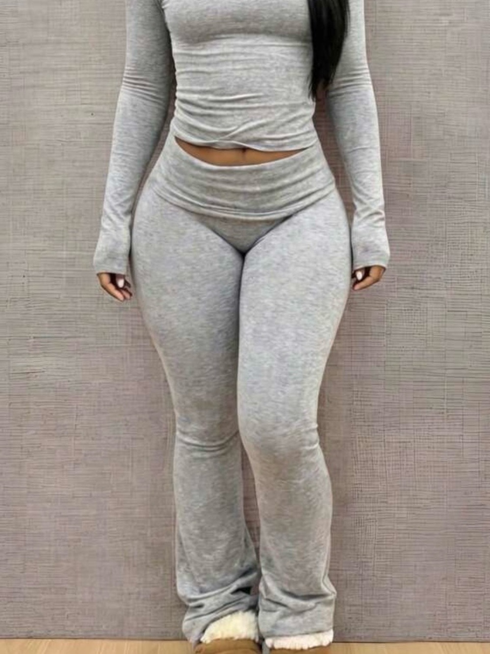 Women’s High-Waist Grey Lounge Pants